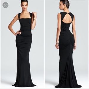 Nicole Miller Black Felicity gown new with tags